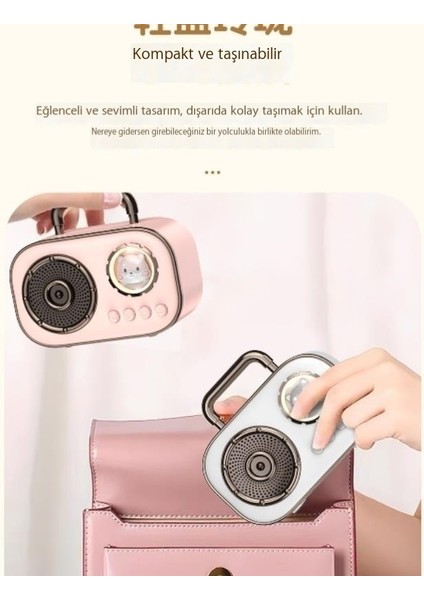 Bluetooth Küçük Hoparlör Taşınabilir Kart Radyo (Yurt Dışından)
