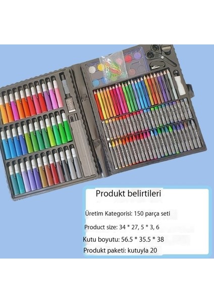 150 Takım Çocuk Sulu Boya Kalemleri, Boya Kalemleri ve Renkli Kalemler Kırtasiye Seti (Yurt Dışından) fiyatları