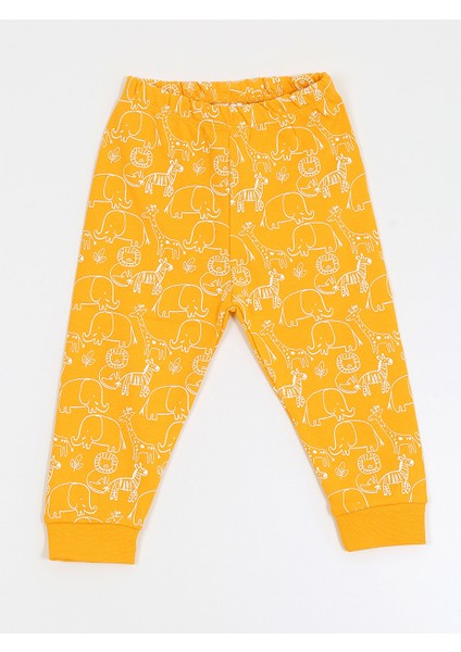 Baskılı Erkek Çocuk Pijama Takımı 1-4 Yaş Sarı modelleri