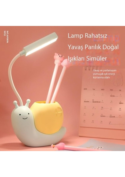 LED Göz Koruması Şarj Edilebilir Masa Lambası Gece Lambası Öğrenin (Yurt Dışından)