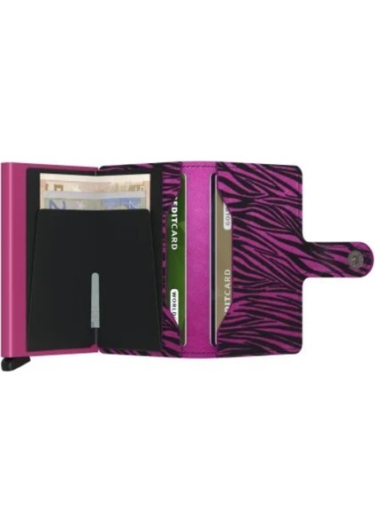 Miniwallet Zebra Fuchsia Orijinal Avrupa Derisi Cüzdan
