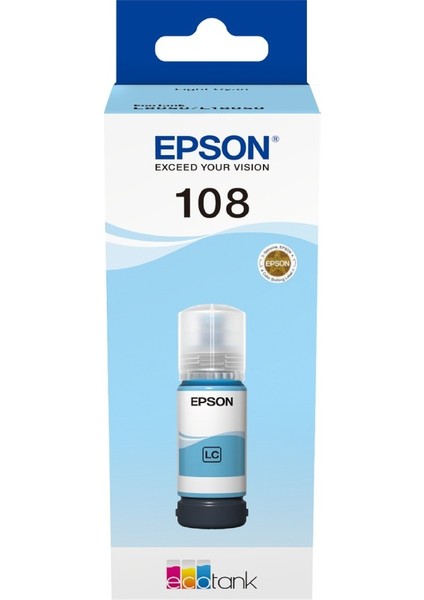 Epson C13T09C54A 108 Açık Mavi 70ML Mürekkep Kartuş