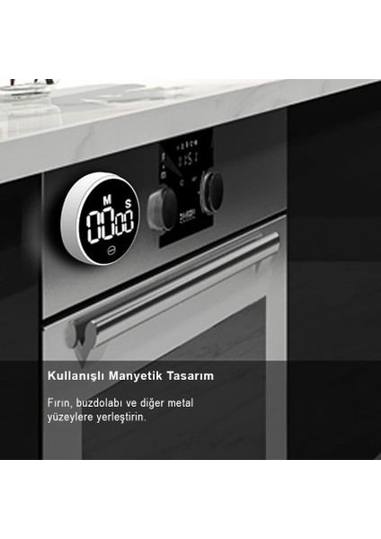 Timer - Ev, Mutfak Zamanlayıcı - Büyük LED Dijital Zamanlayıcı Ders, Fitness, Öğretim Için Manyetik Geri Sayım Zamanlayıcı