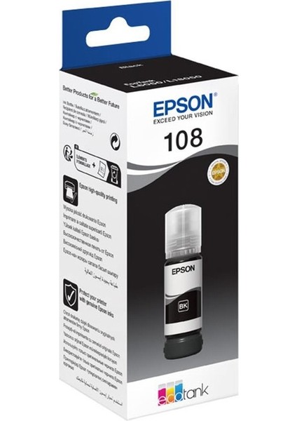 Epson C13T09C14A 108 Siyah 70ML Mürekkep Kartuş