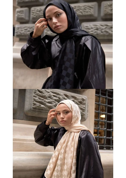 Dolce Vita Scarf Dama Desen Pamuklu Jakar Şal 2li