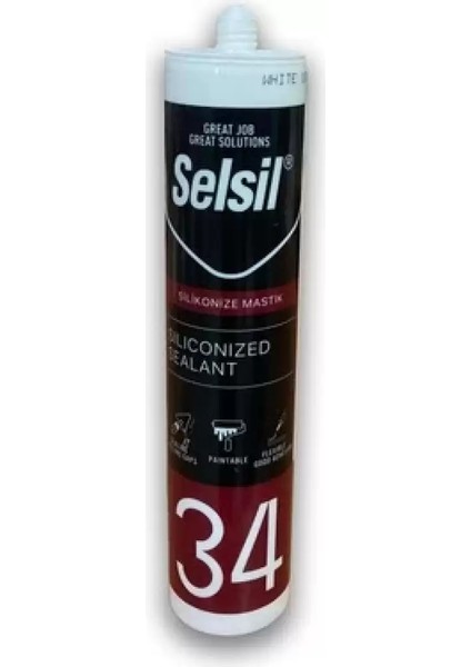 Silikonize Mastik Beyaz 450G