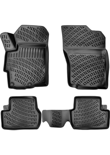 Rizline 3D Oto Paspas Siyah Renk Mitsubishi Lancer 2008 - Sonrası ile Uyumlu