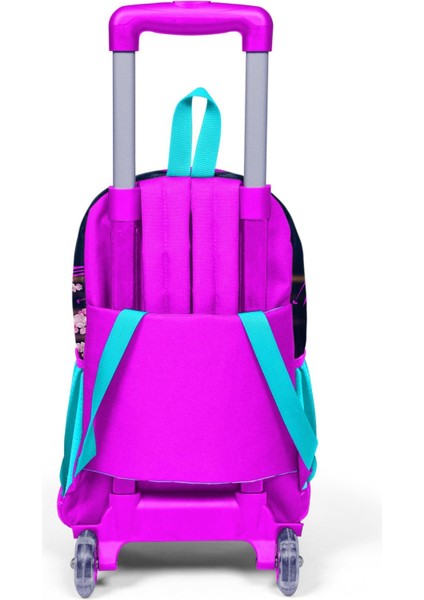 Kids Mor Pembe Anime Kedi Desenli Üç Bölmeli Çekçekli Okul 3'lü Çanta Seti 3SET23953 indirimleri