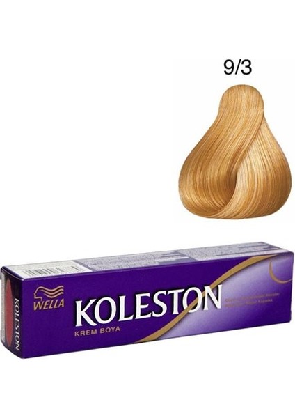 Wella Koleston Tüp Boya  9/3 Altın Sarısı X 3 Adet