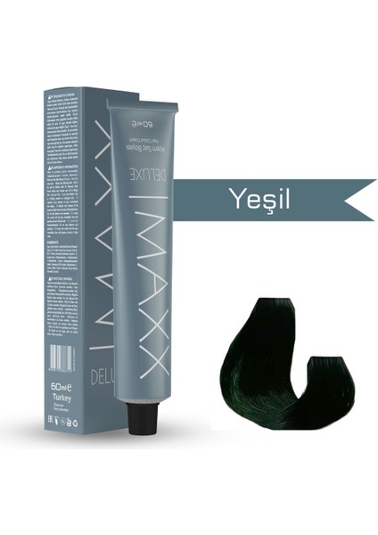 X Deluxe Tüp Boya Yeşil 60 Ml X 3 Adet + Sıvı Oksidan 3 Adet