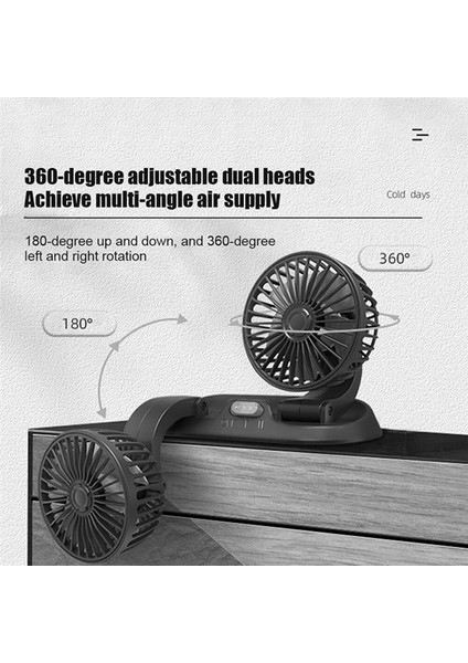 Araba Fanı Kamyon Güçlü Rüzgar USB Arayüzü Çift Başlı Elektrikli Fan (Yurt Dışından) fiyatları