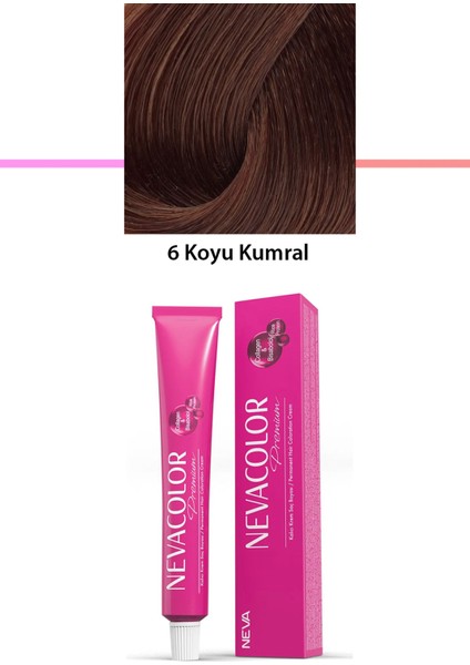 Premium 6 Koyu Kumral - Kalıcı Krem Saç Boyası 50 G Tüp