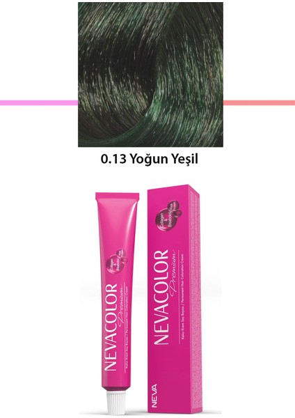 Premium 0.13 Yoğun Yeşil - Kalıcı Krem Saç Boyası 50 G Tüp