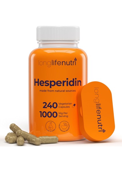 Hesperidin 1000 Mg 240 Kapsul 4 Month Supply Supports Cardiovascular Health Blood Pressure Circulation Immune Support Potent Antioxidant Vascular Function