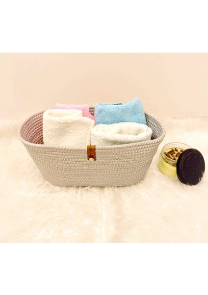 Çok Amaçlı Sepet Organizer Hasır Banyo Makyaj Çorap Havlu Düzenleyici Gri fiyatları