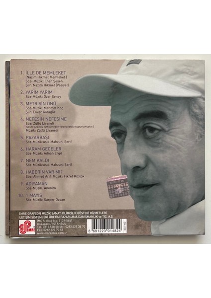 Emre Müzik Edip Akbayram Söyleyemediklerim CD (Orjnal Dönem Baskı Cd)