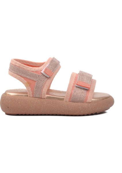 24-402-F Pudra Simli Ortopedik Taban Çocuk Sandalet