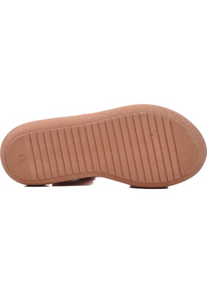 24-402-F Pudra Simli Ortopedik Taban Çocuk Sandalet
