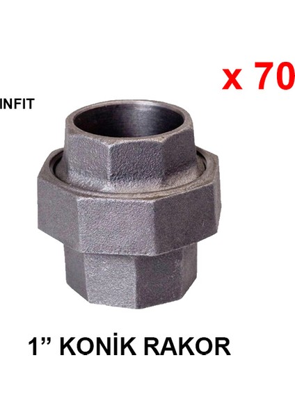 Infıt 1" Konik Rakor 1 Koli = 70 Adet