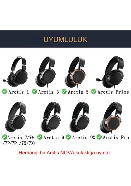 Stelseries Arctis 1 3 5 7 9 9x Pro Uyumlu Kulaklık Süngeri Pedi Kulaklık Yastığı Pedi