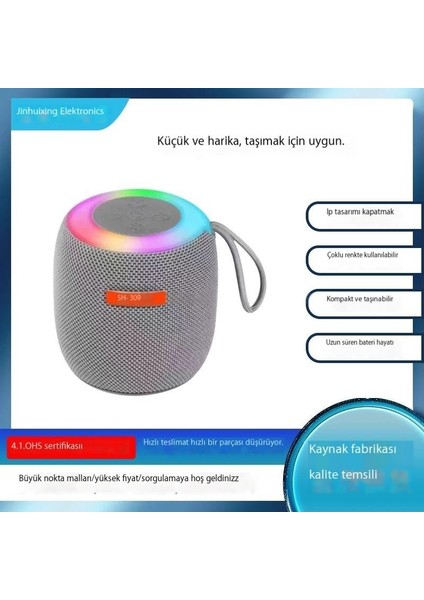 Renkli Işıklı Bluetooth Mini Hoparlör (Yurt Dışından)