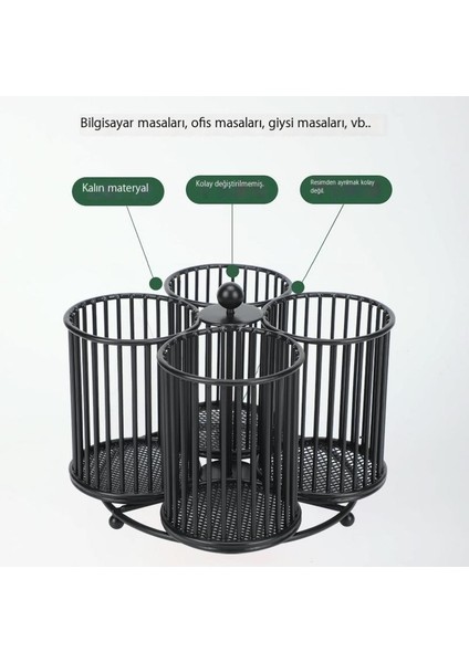 Dört Varil Metal Döner Kalemlik Ofis Kırtasiye (Yurt Dışından) modelleri