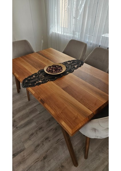 Zesa Home Desenli Tül Güpürlü Şık Renk Renk Runner