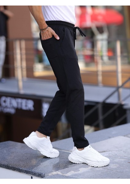 Erkek Basic Bisiklet Yaka T-Shirt & Iki Iplik Eşofman Altı Regular Fit Eşofman Takımı modelleri