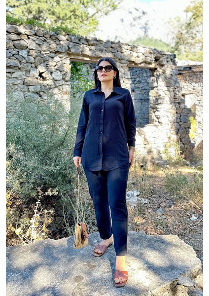 Siyah Renk Cep Detaylı Gömlekli Alt Üst Takım fiyatları