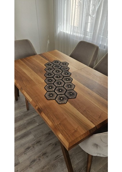 Zesa Home Tül Güpürlü Desenli Şık Renk Renk Runner