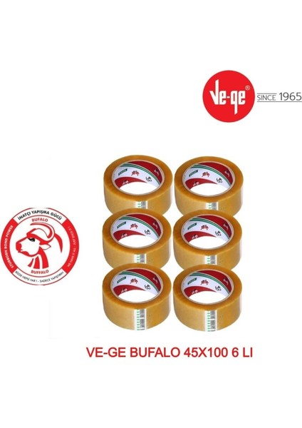 Bufalo Koli Bandı 45X100 Şeffaf 6 Adet