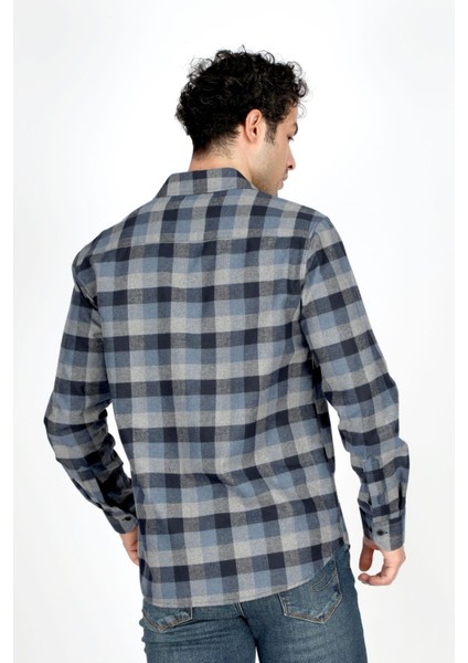 Alpin Erkek Dokuma U.kol Gömlek Indigo-Lacivert modelleri