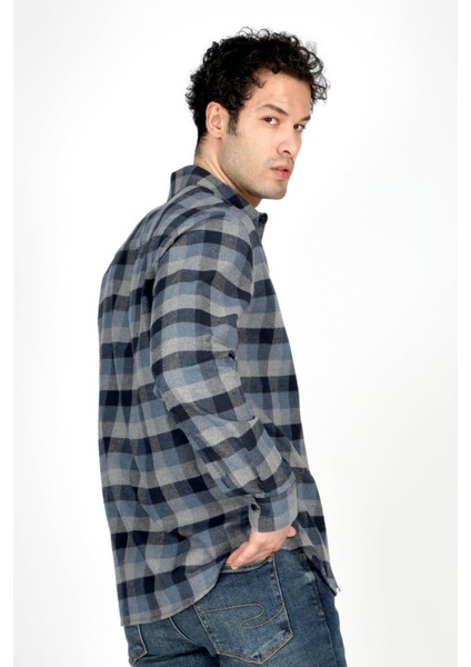 Alpin Erkek Dokuma U.kol Gömlek Indigo-Lacivert fırsatları