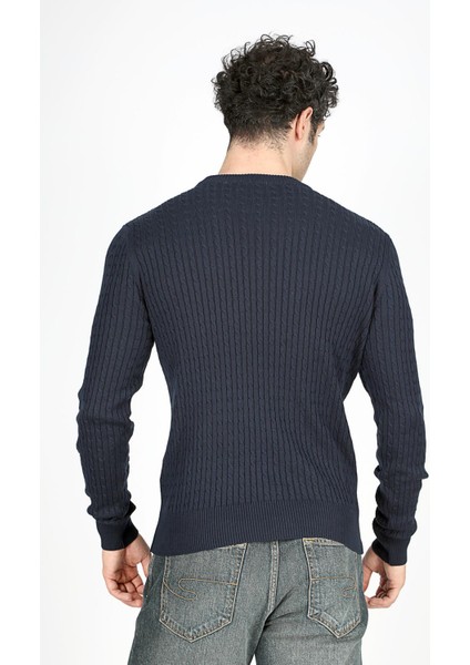 Smith Erkek O Yaka Triko Kazak Lacivert modelleri