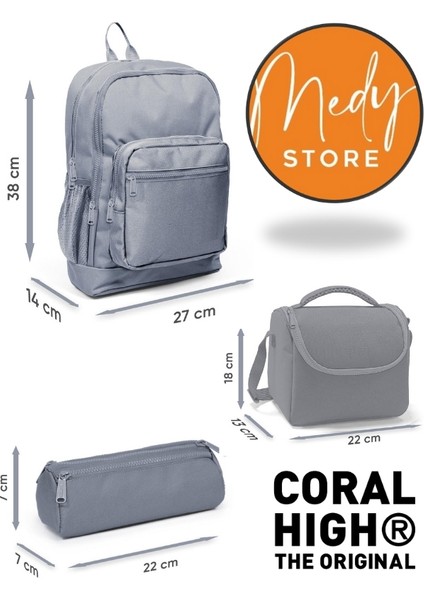 Pembe Mor Milkshake Dondurma Desenli 3’lü Okul Çanta Seti fiyatları