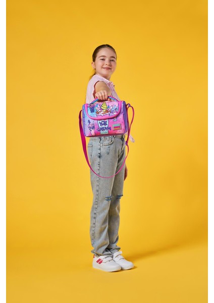 Pembe Mor Milkshake Dondurma Desenli 3’lü Okul Çanta Seti