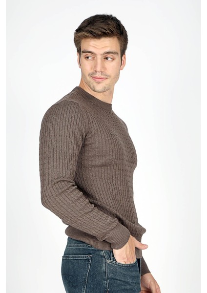 Smith Erkek O Yaka Triko Kazak Vizon modelleri