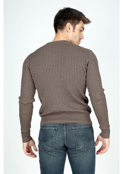 Smith Erkek O Yaka Triko Kazak Vizon fırsatları