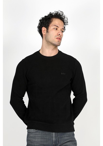 Newdwade Erkek O Yaka Sweatshirt Siyah modelleri