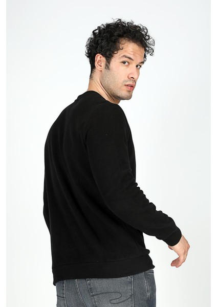 Newdwade Erkek O Yaka Sweatshirt Siyah fırsatları
