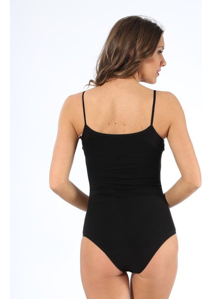 Bayan İp Askılı Çıtçıtlı Body 240 - Siyah
