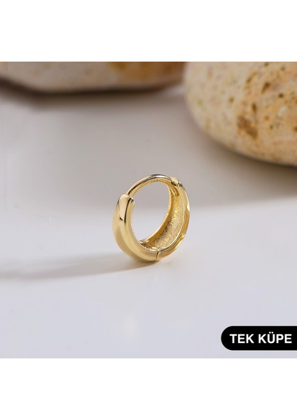 14 Ayar Altın Minik Tek Halka Küpe 0,85 gr