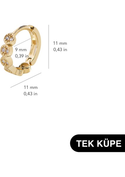 14 Ayar Altın Tek Halka Küpe 0,60 gr modelleri