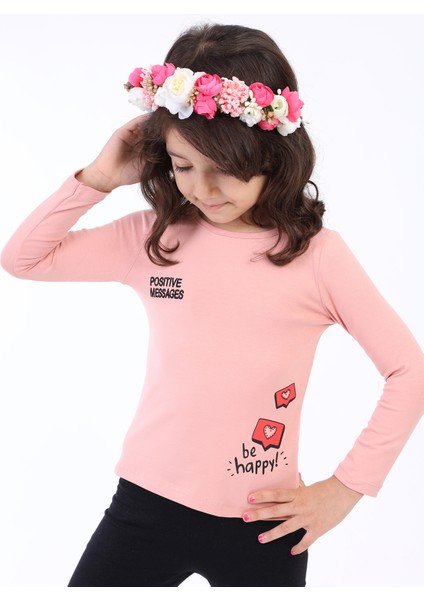 Kız Çocuk Baskılı Tişört