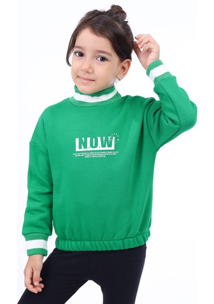 Kız Çocuk Baskılı Sweatshirt