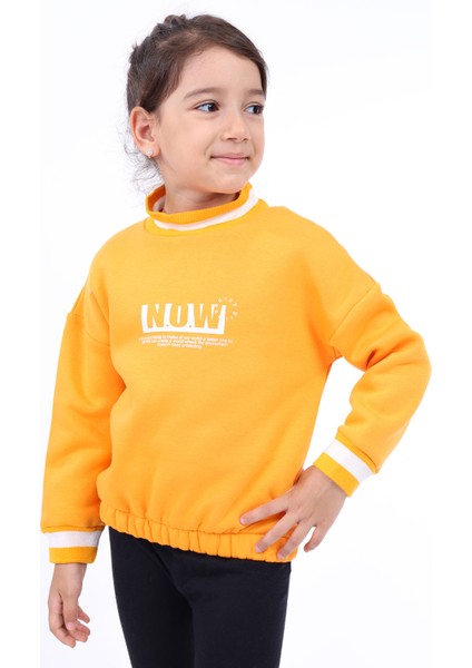 Kız Çocuk Baskılı Sweatshirt