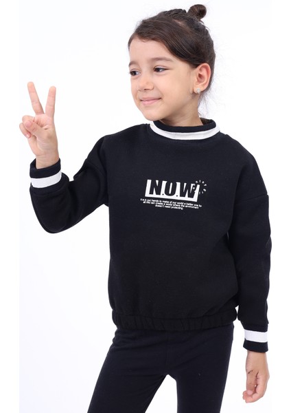 Kız Çocuk Baskılı Sweatshirt
