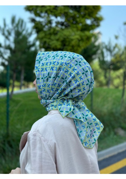 Pamuklu Soft Eşarp Yıldız Desen