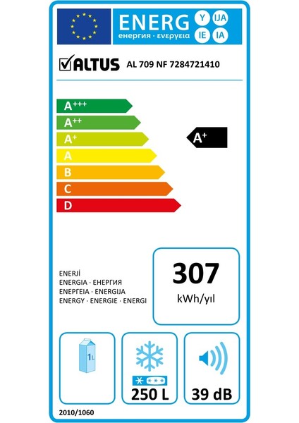 Al 709 Nfe E Enerji Sınıfı 250 Lt No-Frost Derin Dondurucu Beyaz