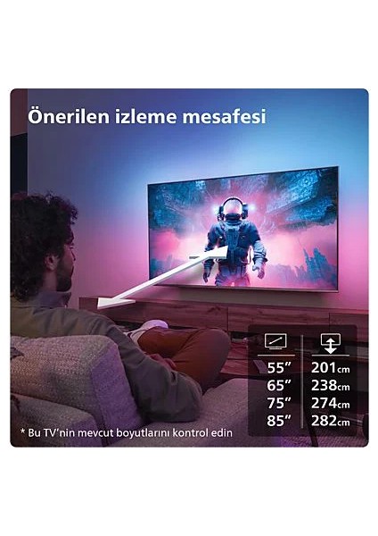 Phılıps The Xtra 85PML9009/12 85'' 215 Ekran Uydu Alıcılı 4K Ultra HD Smart Ambilight LED TV